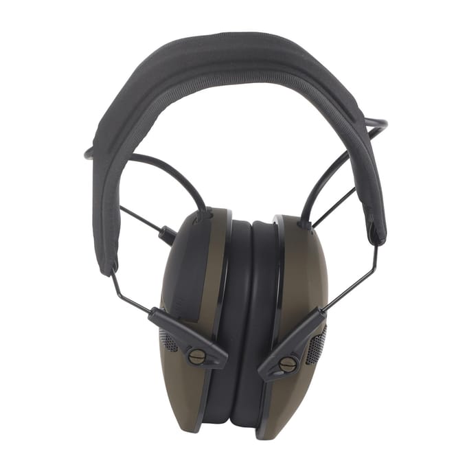 Casque antibruit électronique, protection auditive NRR 22 dB, casque de sécurité 3,5 mm avec haut-parleur vert