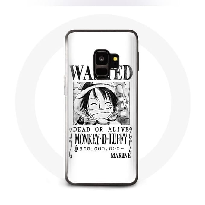Coque Samsung Galaxy S9 One Piece Manga affiche de recherche Blanche