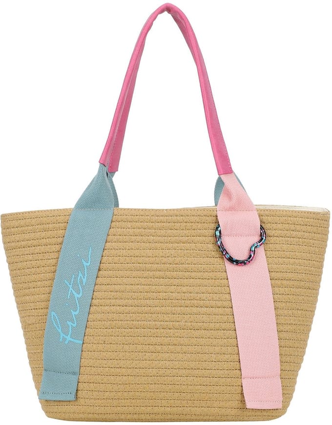 Fritzi aus Preußen schoudertas shopper Happy Summer Shopper Berry Water beige