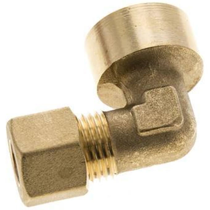 G 1/2'' x 10mm Messing L-Knelfitting 90 graden 95 Bar DIN EN 1254-2