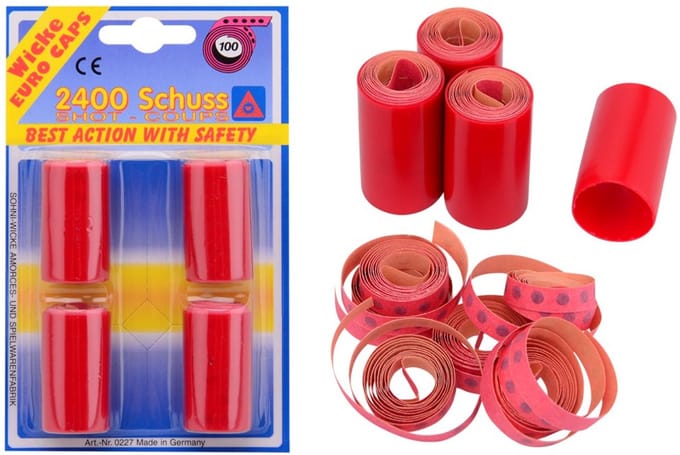 Klappertjes Voor Pistool - 100 schots - 4 stuks