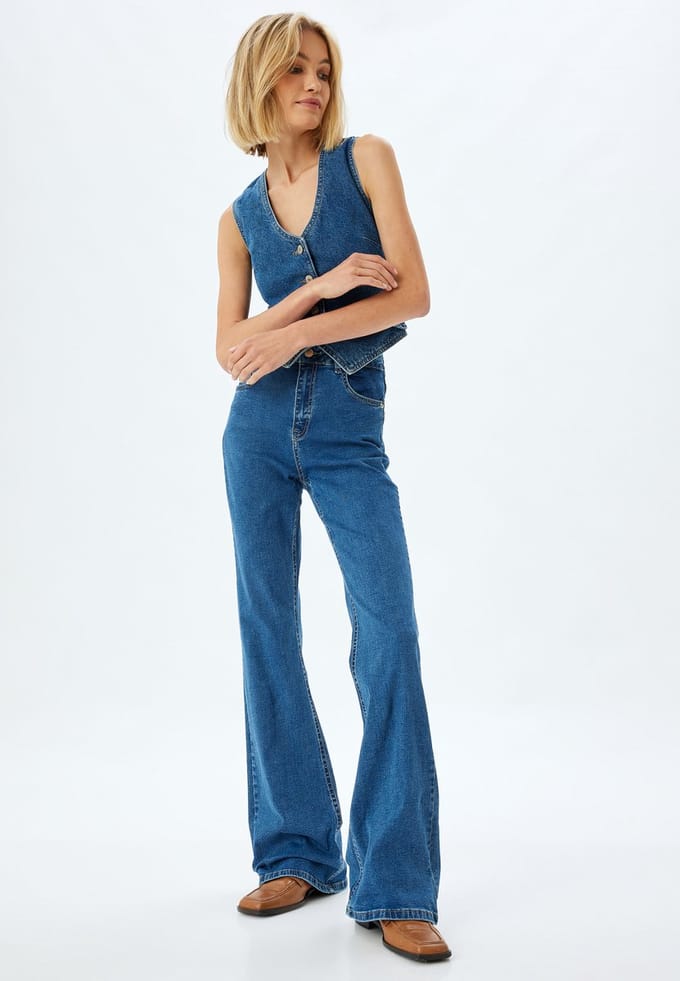 Denim Flare Regular-fit-Jeans