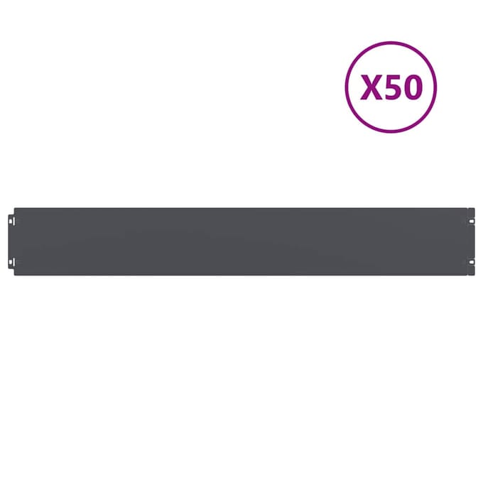 vidaXL - Gazonranden - 50 - st - 15x103 - cm - koudgewalst - staal - antraciet