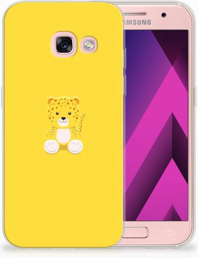 Samsung Galaxy A3 2017 Telefoonhoesje met Naam Baby Leopard