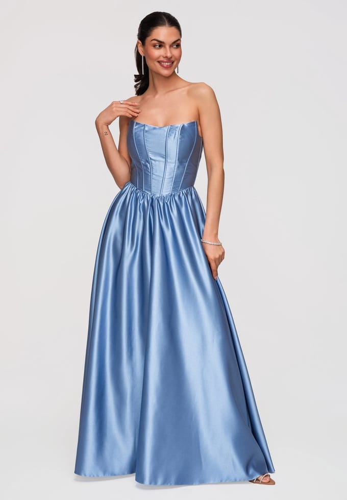 LARICA Jurk - Rits - Effen - Jurk Blauw M