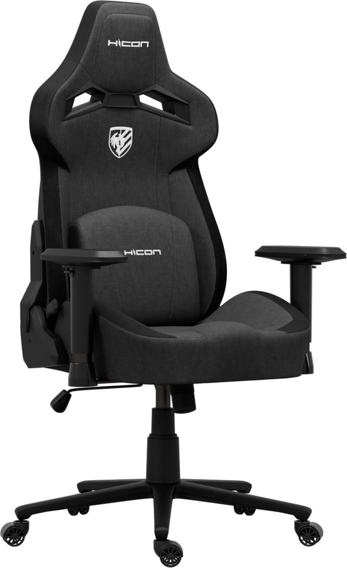 HICON® Ergonomische Bureaustoel - Stoffen Bekleding - 3D Armleuningen - 200 kg - Hyper Serie - Striker - Antraciet