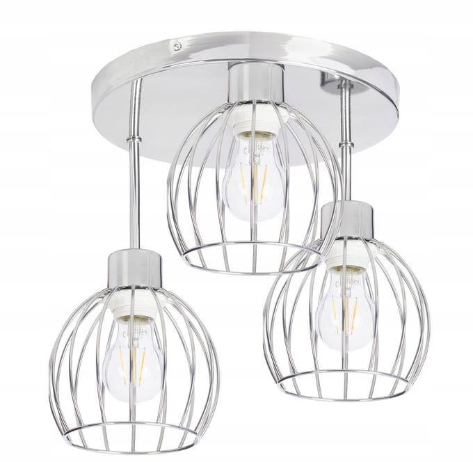 Hanglamp Loft Metaal Chroom E27 3 lichtpunten