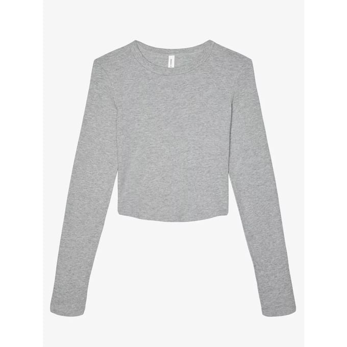 Bella+Canvas Women´s Micro Rib Long Sleeve Baby Tee BL1501 - Athletic Heather - M