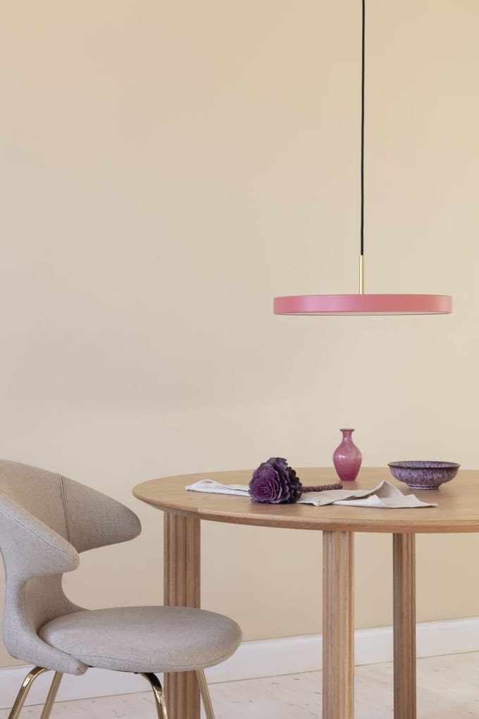 UMAGE LED hanglamp Asteria Medium, rosé/messing, Ø 43 cm