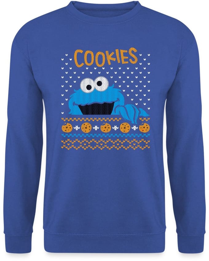 Sesamstraat Koekiemonster Cookies Lelijk Kerst Sweater Heren
