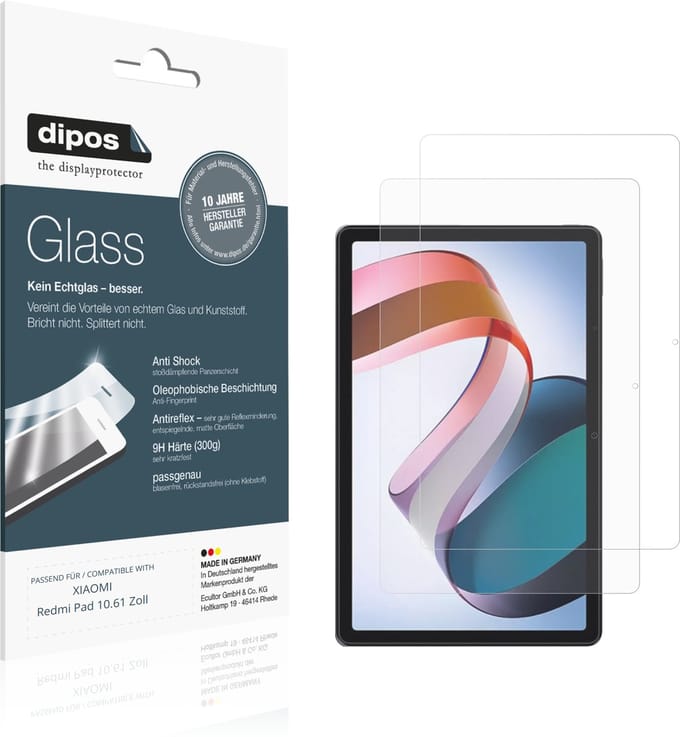dipos – 2x Matte Pantserfolie geschikt voor XIAOMI Redmi Pad 10.61 Zoll | 9H Screenprotector