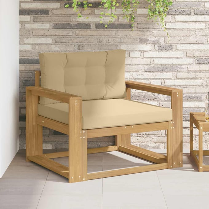 vidaXL - Buiten - Midden - Sofa - Polyester - Wit