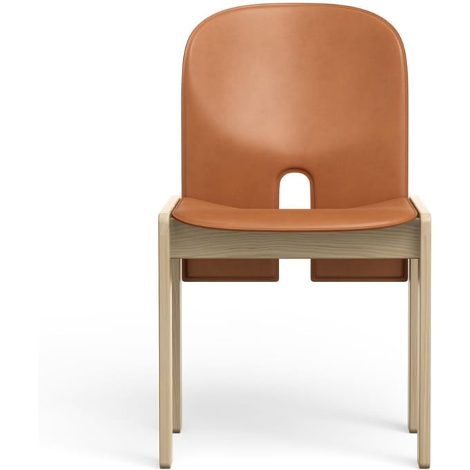 Karakter Scarpa 121 stoel - essen natuur - Sattel Leder Cognac