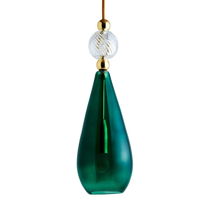 EBB & FLOW Smykke M goud klimopgroen kristal swirl