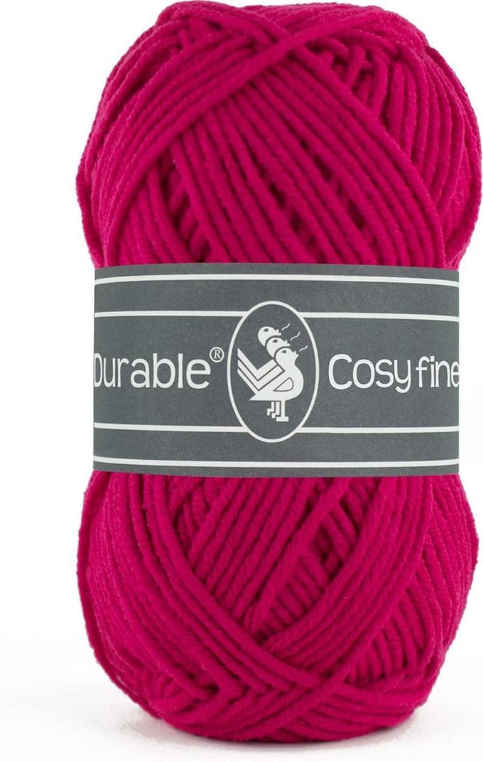 Durable Cosy Fine - acryl en katoen garen - Deep Fuchsia 238 - 5 bollen