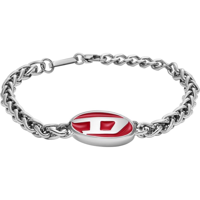 Diesel DX1445040 Heren Armband - Zilverkleurig