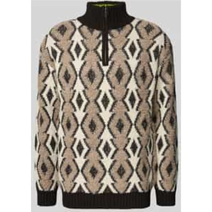 Gebreide pullover met ribboorden, model 'ARGYLES'