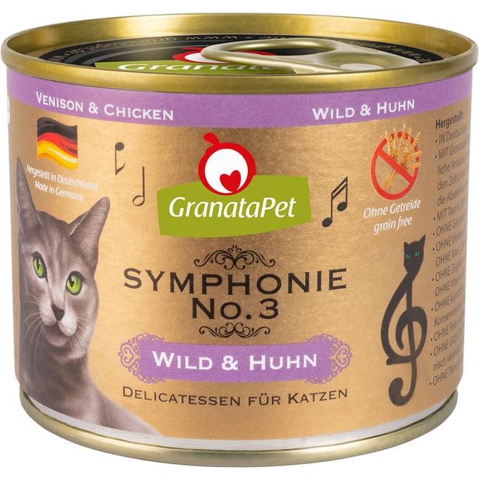 12x200g GranataPet Symphonie Wild & Kip Kattenvoer