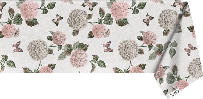 Raved Tafelzeil – 140 cm x 320 cm – Hortensia Roze – PVC – Afwasbaar