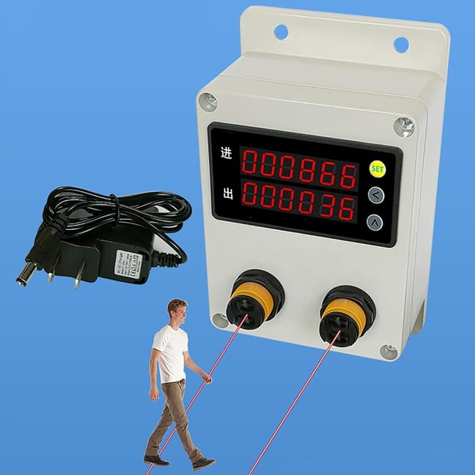 Slimme Teller - Bezoekersmeter - Verkeer Analyseren - Bidirectionele Tracking - 3 Meter - Zwart