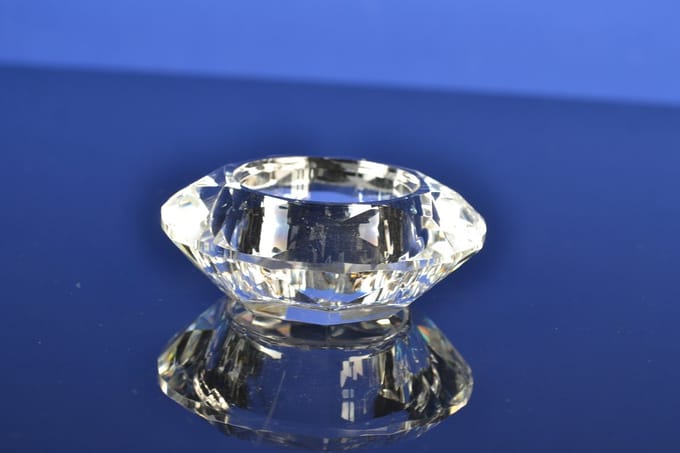 Luxe Kristallen Waxinelichthouder Diamond – Transparant Kristaldesign