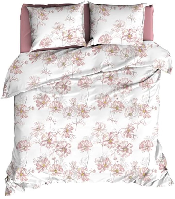Romanette Filippa Dekbedovertrek - Extra breed - 260x200/220 cm - Rose