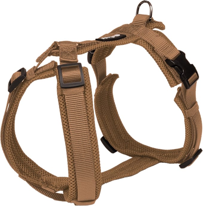 Petlando Y-Tuig Mesh Cognac - Hondenharnas - L 46-80/56-82 Cm