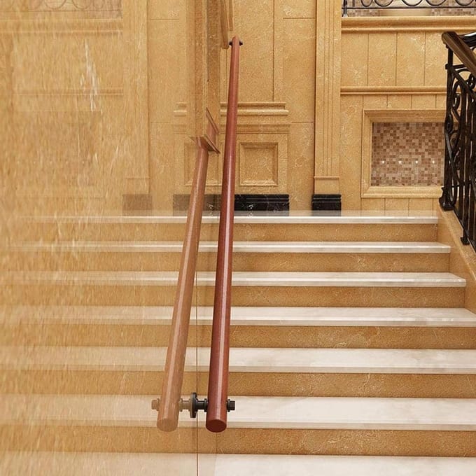 Houten Trapleuning - Steun Greep - Veilig Traplopen - Glad Afgewerkt - 270cm - Houtkleurig