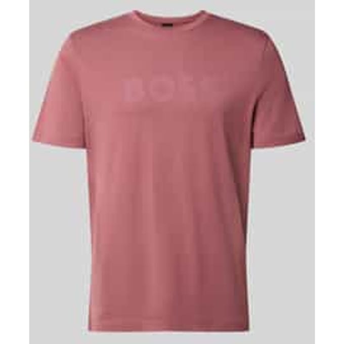 Regular fit t-shirt van puur katoen model 'Te_Logo'