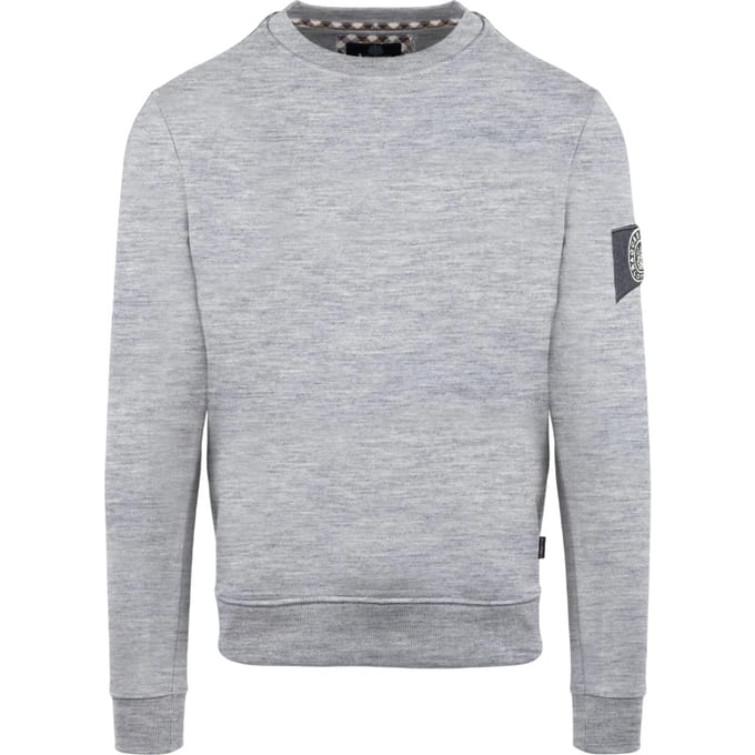 Aquascutum Heren Patch Sweatshirt (Grijs)
