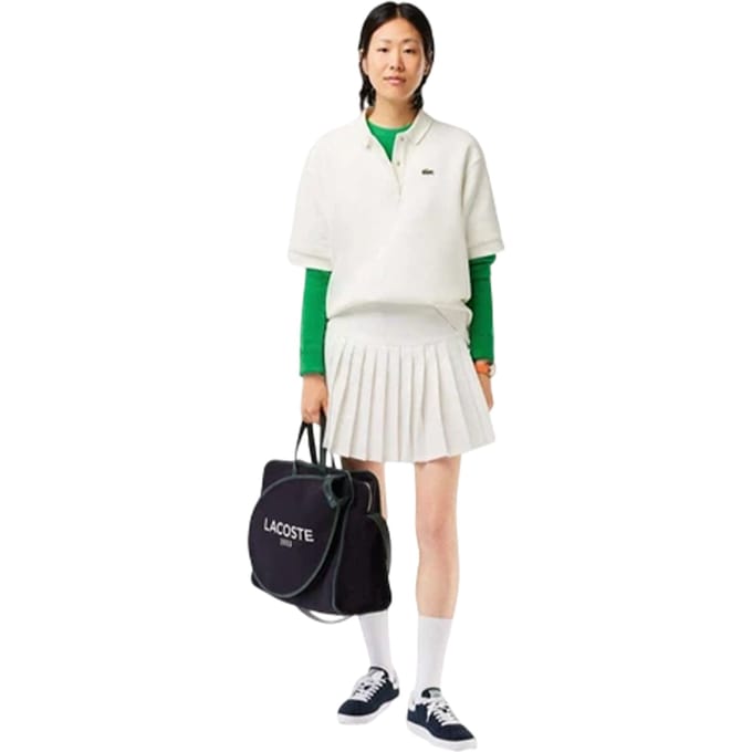 Lacoste Plissérok voor dames – Roland Garros-editie (Crème)