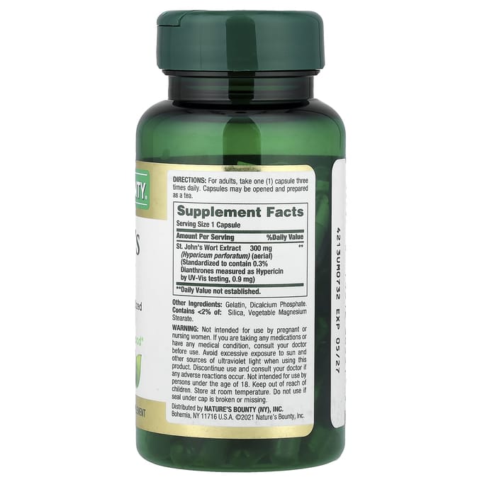 Nature's Bounty, St. Sint-Janskruid, 300 mg, 100 tabletten