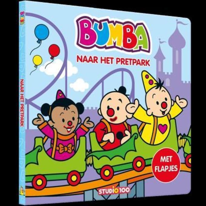 Studio 100 Bumba - Naar het pretpark Kartonboekjes Baby- en peuterboeken