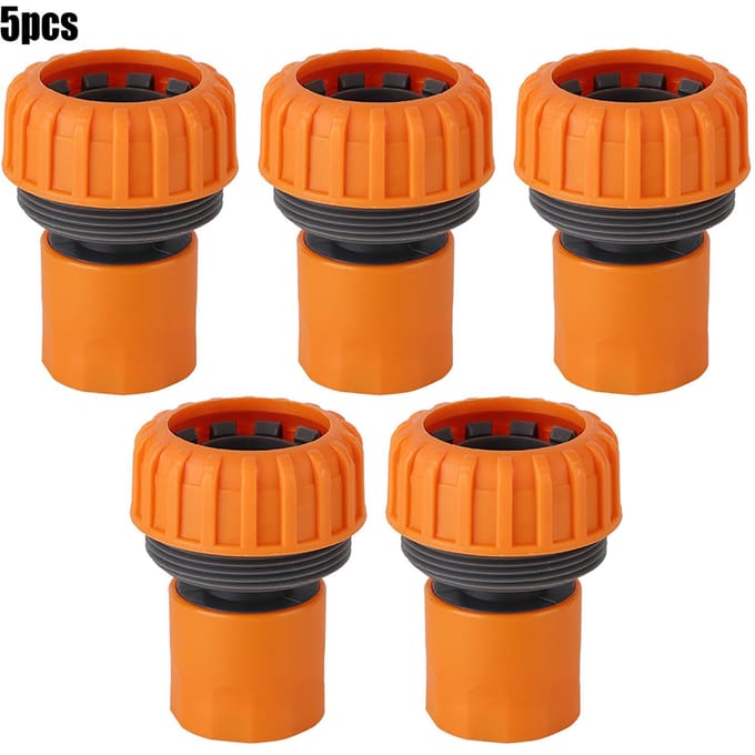 5 stuks 1 inch PP Waterslang Pijp Connector Snelkoppeling Slangkoppeling orange