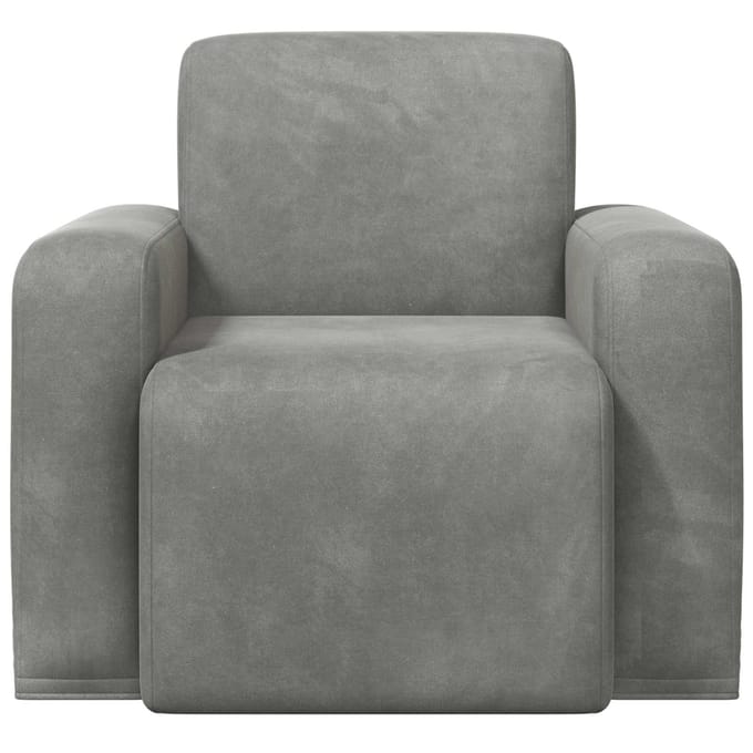 vidaXL - Fauteuil - Lichtgrijs - fluweel