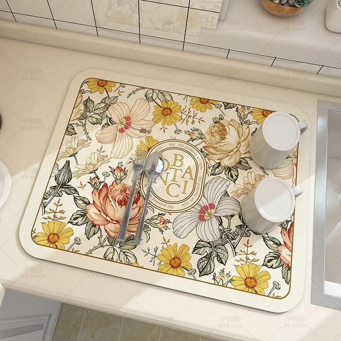 Modderabsorberend sneldrogend Hittebestendig Antislip Servieskussen Schoteldroogmat Placemat Koffiemat