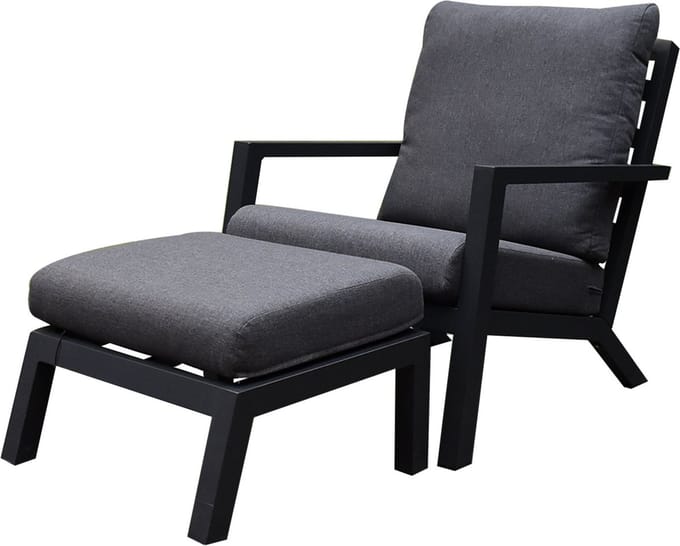 Malaga lounge balkonset 2 delig antraciet aluminium