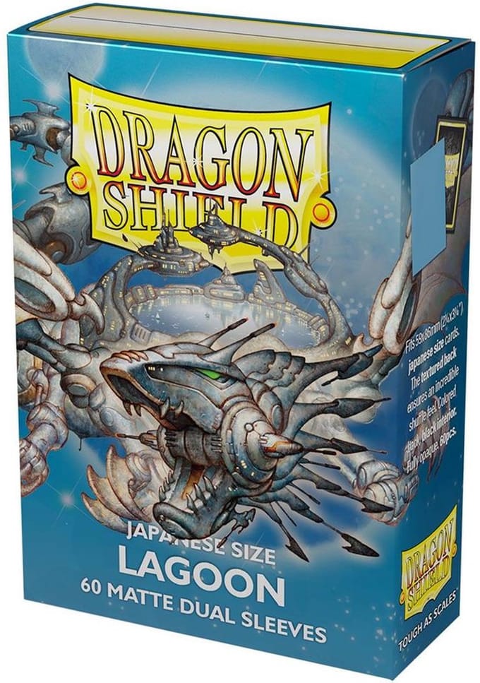 TCG Sleeves Matte Dual Dragon Shield - Lagoon (60 Sleeves) (Japanese Size) SLEEVES