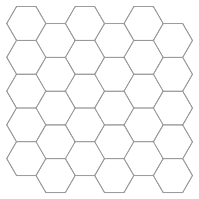 vidaXL - Hexagon - Tegel - 20 - st - Wit - Grijs - 30 - x - 30 - cm - Polyurethaan - en - PET