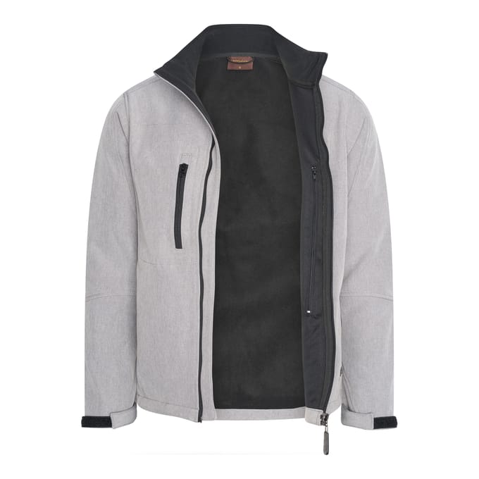 Cappuccino Italia - Heren Outdoorjas Softshell Zip Jacket - Grijs - Maat M