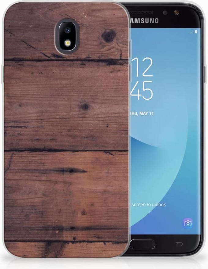 Samsung Galaxy J7 2017 | J7 Pro Bumper Hoesje Old Wood