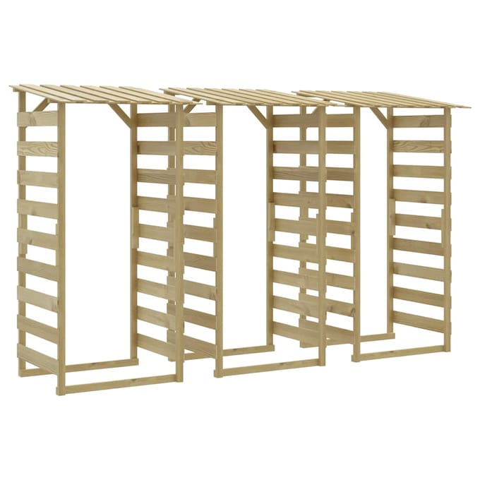 vidaXL - Pergola's - met - dak - 3 - st - 100x90x200 - cm - geïmpregneerd - grenenhout