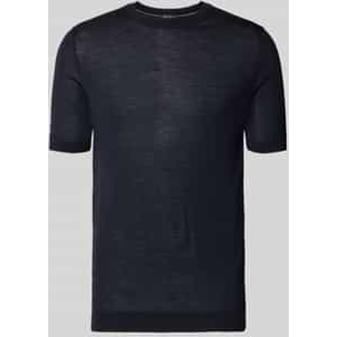 gebreid shirt met ronde hals