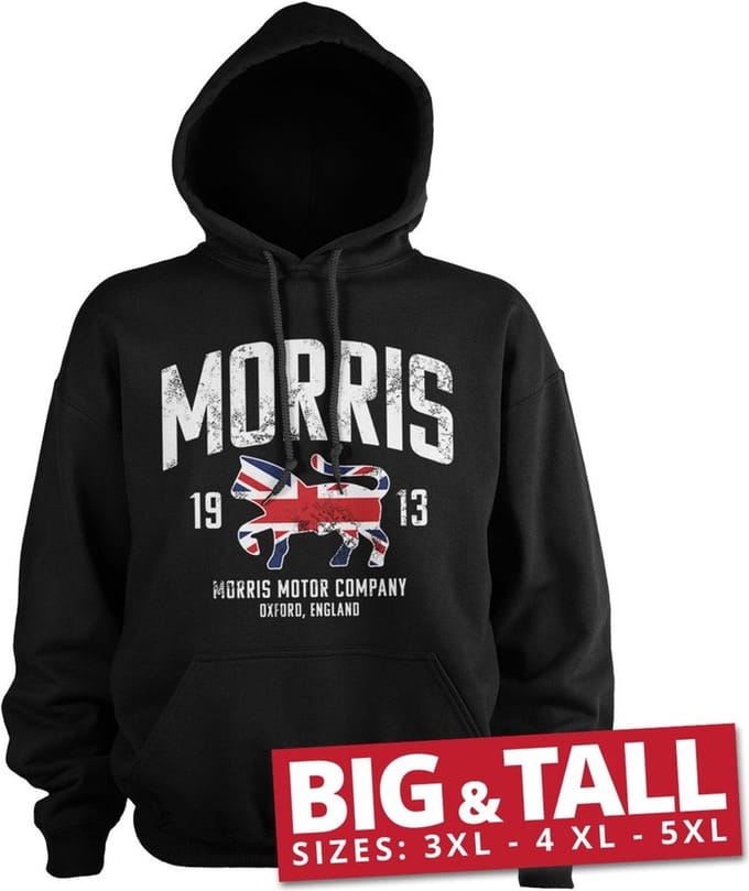 Morris Motor Company Big & Tall-hoodie, zwart