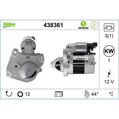 Starter VALEO ORIGINS NEW STOP&START; OE TECHNOLOGIE VALEO 438361