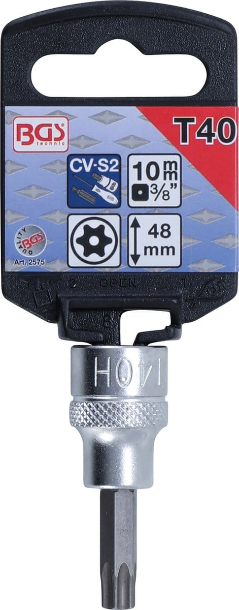 BGS Dopsleutelbit 3/8 Torx met boring T40