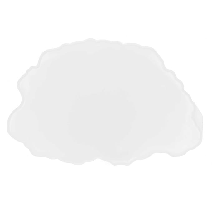 Siliconenmal DIY Onregelmatige Golvende Epoxy Hars Druppellijm Spiegelvormige Decoratiebak white