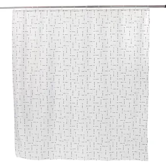 Allibert Douchegordijn Arrow Zwart Polyester 180x200cm