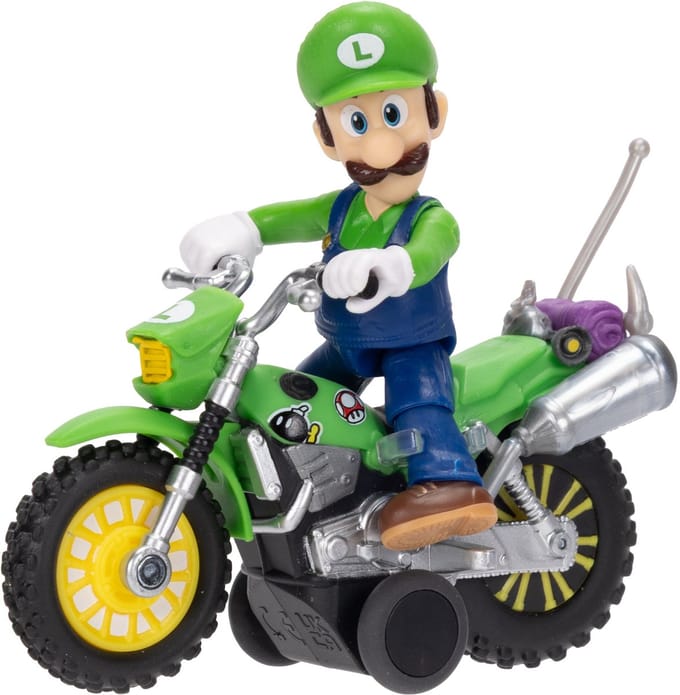 Super Mario Galaxy Film – 6 cm Figuur met motor met terugtrekmechanisme – Luigi