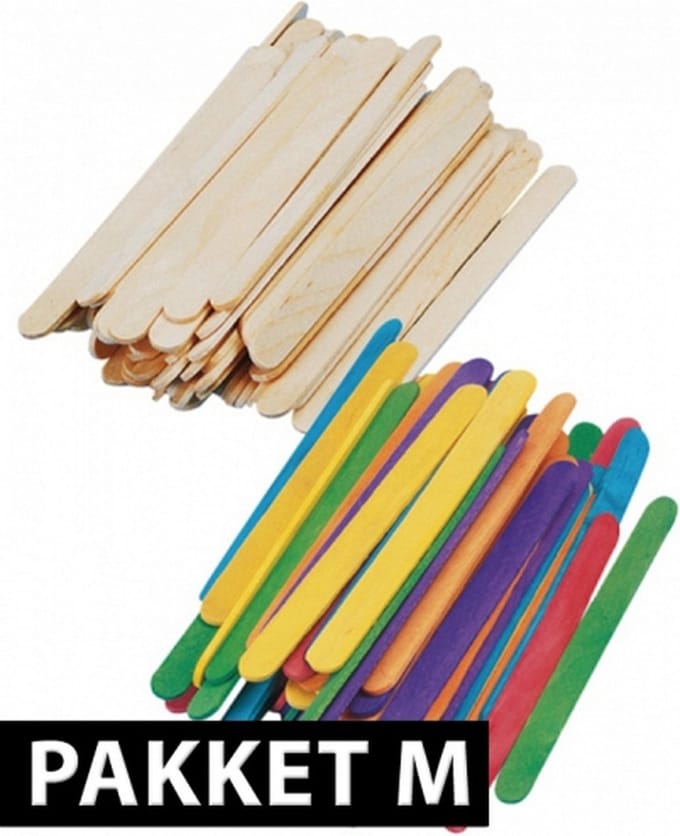 288x ijslolly houtjes pakket assorti